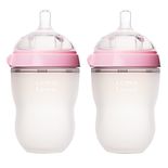 Comotomo Baby Bottle, 2 Pack Pink