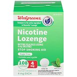 Walgreens Nicotine Lozenge, 4 mg Mint product image