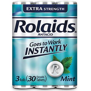 Rolaids Extra Strength Tablets 3 X 10 Roll Pack Mint image