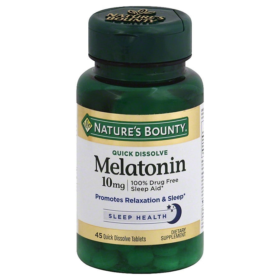 Nature S Bounty Quick Dissolve Melatonin 10mg Tablets Walgreens