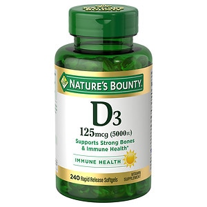  Nature's Bounty Maximum Strength Vitamin D3 5000iu, Softgels 
