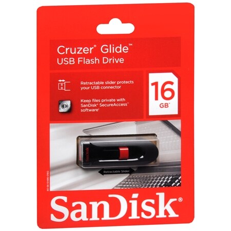 SanDisk Cruzer Glide USB Flash Drive 16 GB Gold  Walgreens