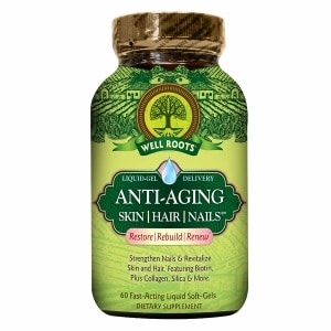  Well Roots Anti-Aging Skin Hair Nails, Softgels 