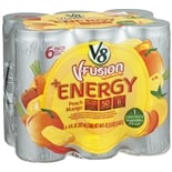V-Fusion + Energy Vegetable & Fruit Beverage 6 Pack 8 oz Cans Peach Mango wag-V-Fusion + Energy Vegetable & Fruit Beverage 6 Pack 8 oz Cans Peach Mango