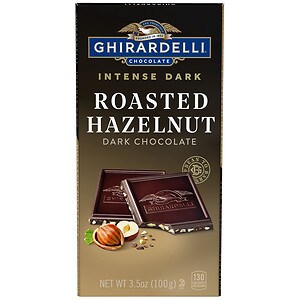 Ghirardelli Intense Dark All Natural Chocolate Bar Hazelnut Heaven image