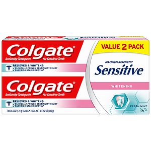 Colgate Sensitive Sensitive Plus Whitening Toothpaste Twin Pack image