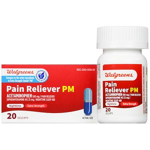 Walgreens Pain Reliever PM Gelcaps image