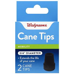  Walgreens Cane Tips 3/4 inch Black 