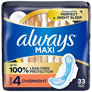 Always Maxi Pads Overnight with Flexi-Wings Long Super