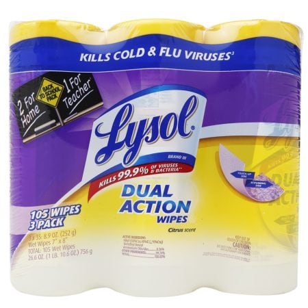 UPC 019200883269 product image for Lysol Dual Action Disinfecting Wipes Citrus | upcitemdb.com