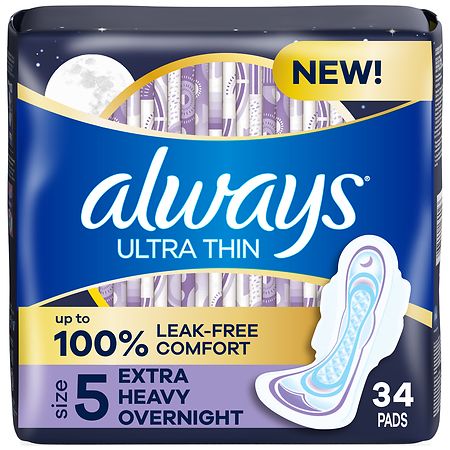 always pads thin ultra overnight wings walgreens unscented heavy extra