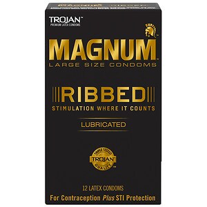 Trojan Magnum Ribbed Condom Large image