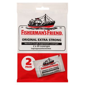 Fisherman's Friend Extra Strong Menthol Cough Suppressant Lozenges Original
