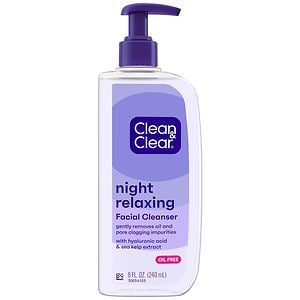 Clean & Clear Night Relaxing Deep Cleaning Face Wash, Oil Free image