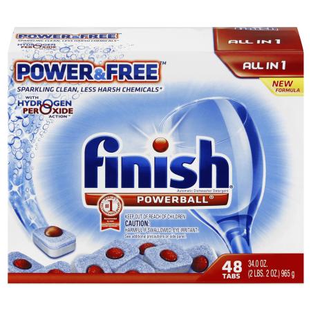 UPC 051700897179 product image for Finish Powerball Tabs Dishwasher Detergent, Power & Free | upcitemdb.com