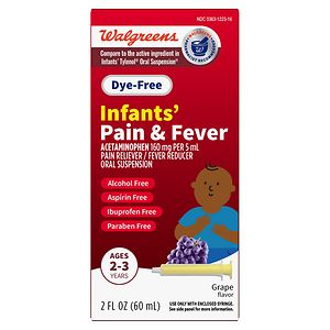  Walgreens Infant Pain/Fever Reducer, Dye Free Grape 