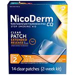 NicoDerm CQ Smoking Cessation Aid, Clear Patch, Step 2