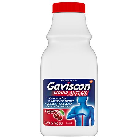 liquid gaviscon cherry antacid flavor strength regular