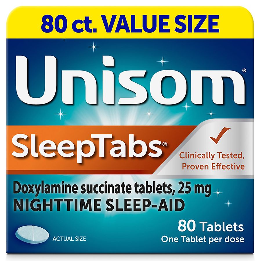 Unisom SleepTabs, Nighttime SleepAid Tablets Walgreens