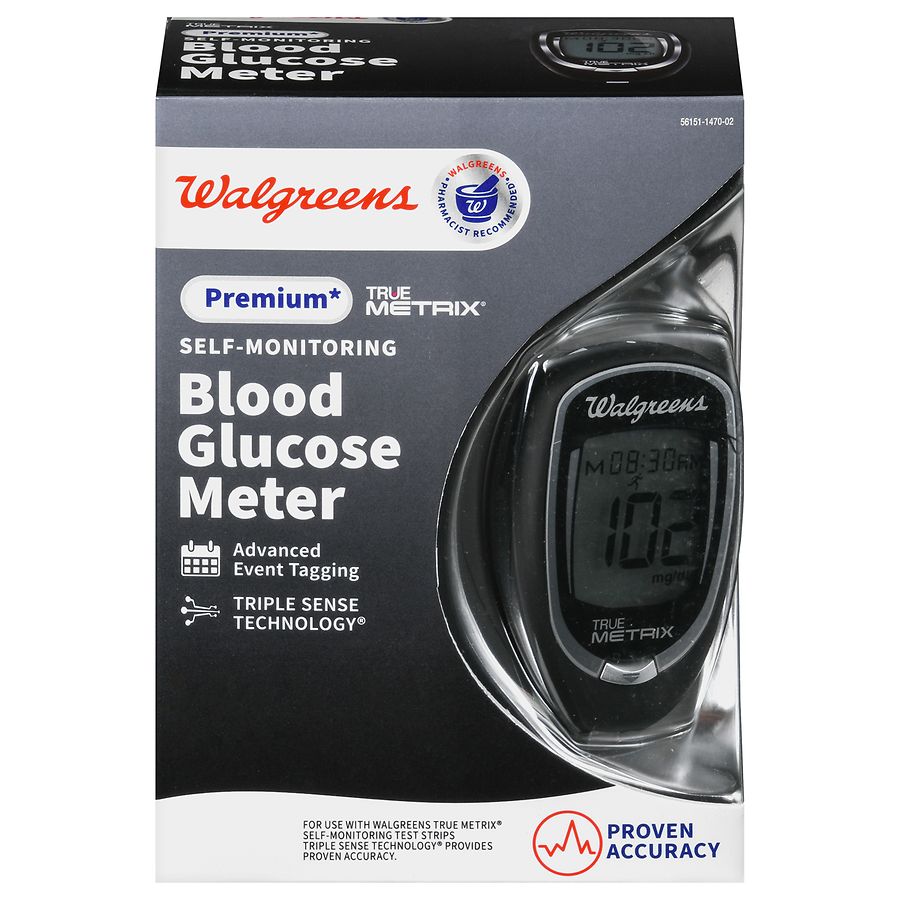 Walgreens True Metrix Blood Glucose Meter Black Walgreens