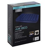Flocked Air Bed With Pump Queen wag-Flocked Air Bed With Pump Queen
