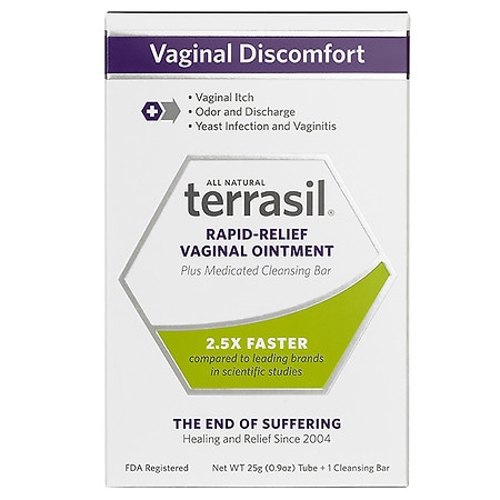 Terrasil Rapid-Relief Vaginal Ointment Plus Medicated Cleansing Bar - 1 ea