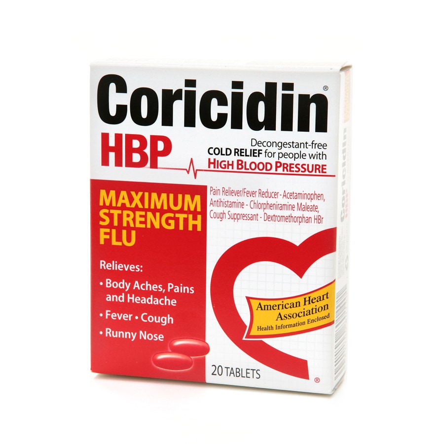 Coricidin Hbp Maximum Strength Flu Tablets Walgreens 9576