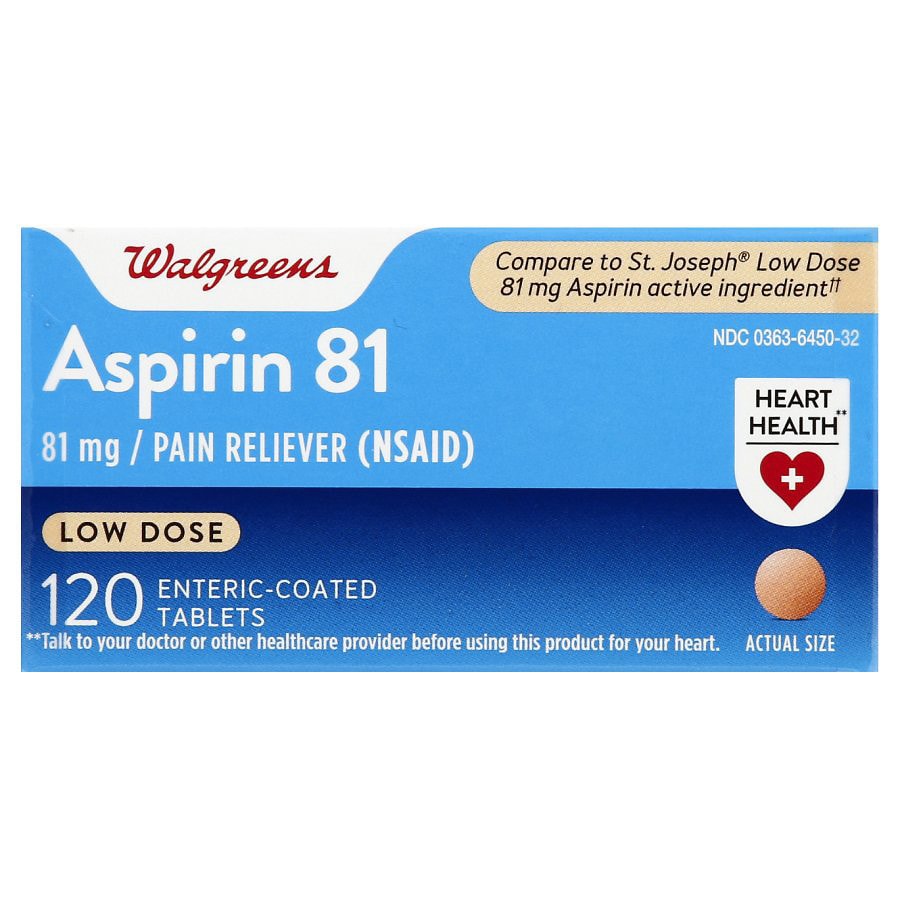 Walgreens Aspirin Enteric 81 mg Tablets Walgreens