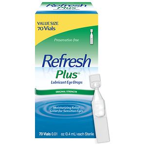 Refresh Plus Lubricant Eye Drops, Single-Use Containers