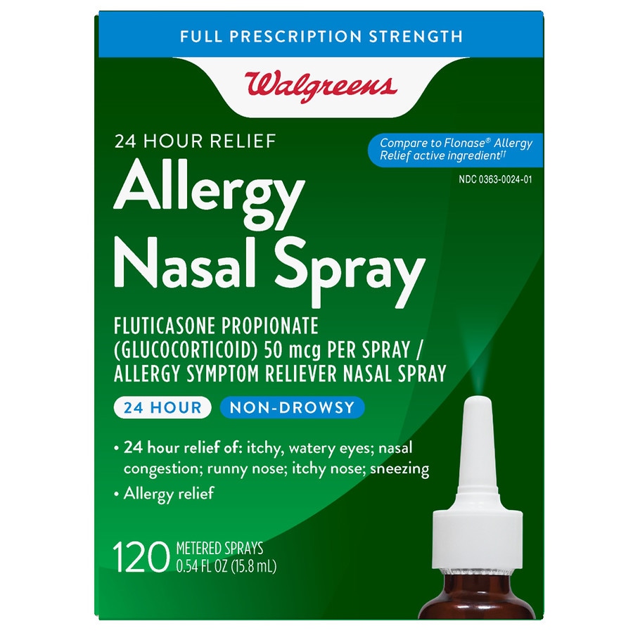 Walgreens 24Hour Allergy Nasal Spray 120 Spray Walgreens