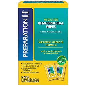 Preparation H Medicated Wipes