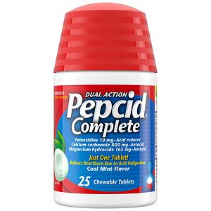 Pepcid Complete Acid Reducer + Antacid, Chewable Tablets Cool Mint image
