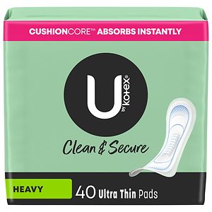 U by Kotex Security Ultra Thin Pads Unscented,Long