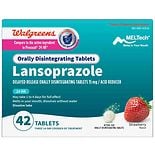 Walgreens Lansoprazole Delayed Release Orally Disintegrating Tablets Acid Reducer Strawberry