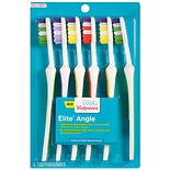 Well at Walgreens Elite Angle Full Head Toothbrushes, Soft Bristles, with 2 Toothbrush Covers