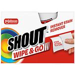 Shout Wipe & Go, Portable Stain Treater Towelettes