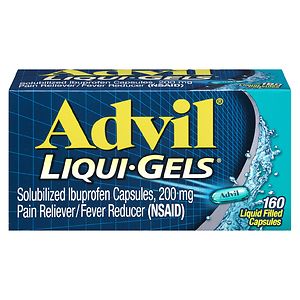 Advil Solubilized Ibuprofen Capsules, 200mg, Liquid Filled Capsules