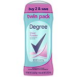 Degree Women Body Responsive Antiperspirant & Deodorant Invisible Solid, Twin Pack, Sheer Powder