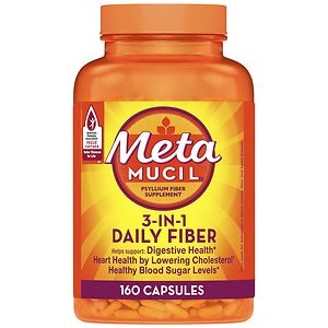  Metamucil Multihealth Fiber Daily Supplement Capsules 