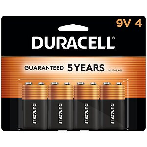 Duracell Coppertop Alkaline Batteries, 9v Duracell Coppertop Alkaline Batteries, 9v