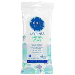 No Rinse Cleansing & Deodorizing Bathing Wipes