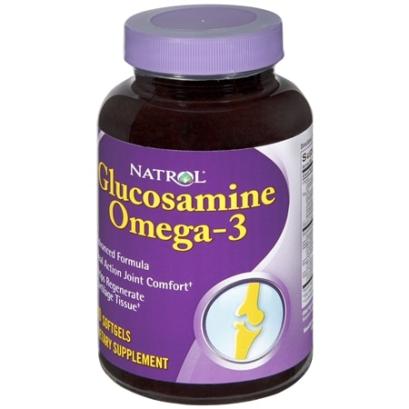 Natrol Glucosamine Omega-3 Dietary Supplement Softgels