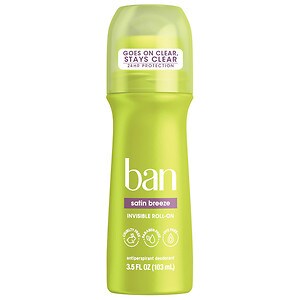Ban Roll-On Antiperspirant & Deodorant, Satin Breeze