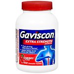 Gaviscon Extra Strength Chewable Antacid Tablets, Cherry, Cherry Flavor