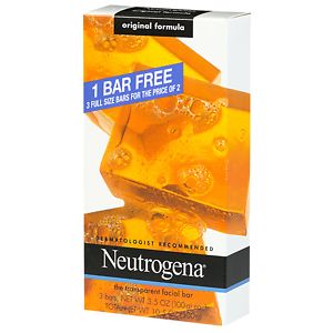 Neutrogena Transparent Facial Bars 3 Pack Original Formula image