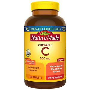  Nature Made Vitamin C 500 mg Dietary Supplement Chewable Tablets 