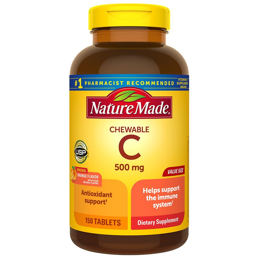 Nature Made Vitamin C 500 mg Dietary Supplement Chewable Tablets