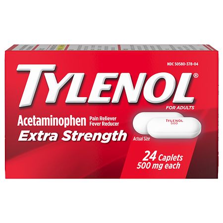 Tylenol Extra Strength Caplets with 500 mg Acetaminophen, 24 ct