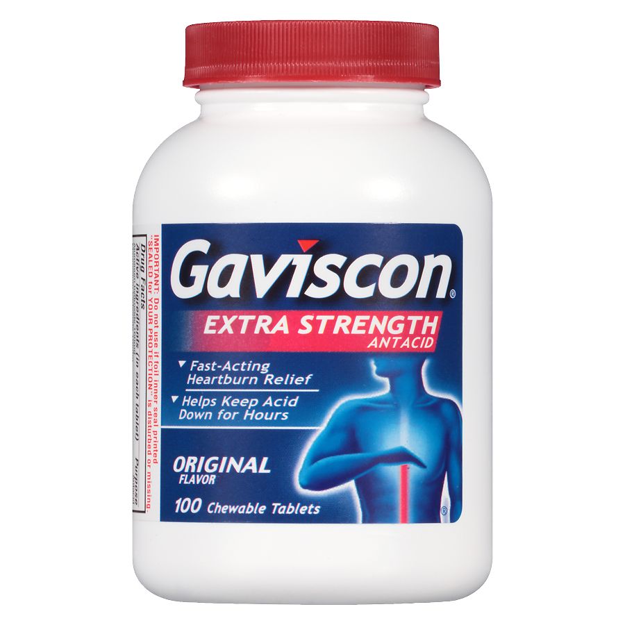 Gaviscon Extra Strength Chewable Antacid Tablets Original | Walgreens