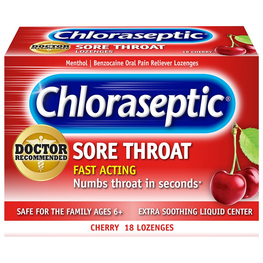 Chloraseptic Sore Throat Lozenges with Liquid Center Cherry Walgreens